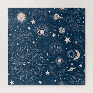 Galactic Constellations: Space Pattern Design Jigsaw Puzzle