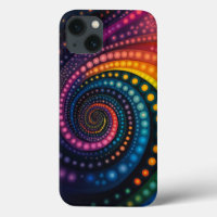 Galactic Cosmic Rainbow Swirl Dots Galaxy