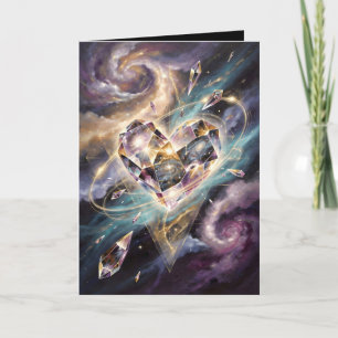 Galactic Crystal Heart Card