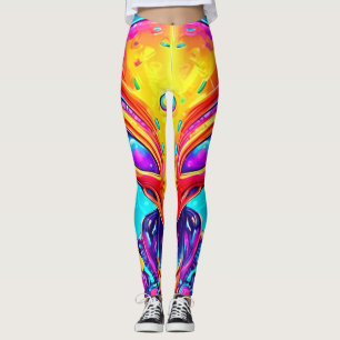 Galactic Cyborg Alien with Neon Glow Leggings