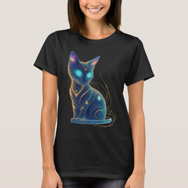 Galactic Feline Majesty T-Shirt (Front)