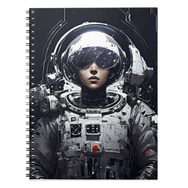 Galactic Female Astronaut Notebook (Front)