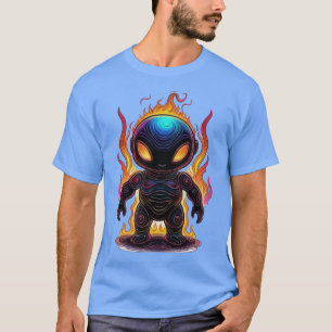 Galactic Flame Chibi: Alien Blaze T-Shirt