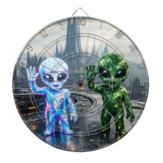 Galactic Friends Dartboard ("Cosmic pals on target!")