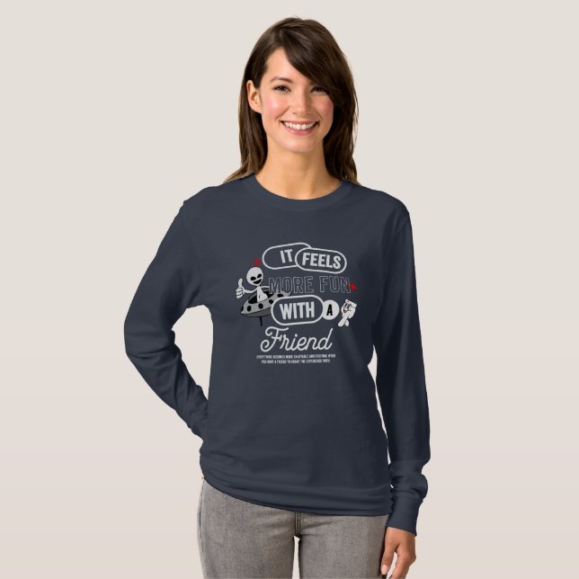 Galactic Friends Space (Light) | Women Long Sleeve T-Shirt (Front Full)