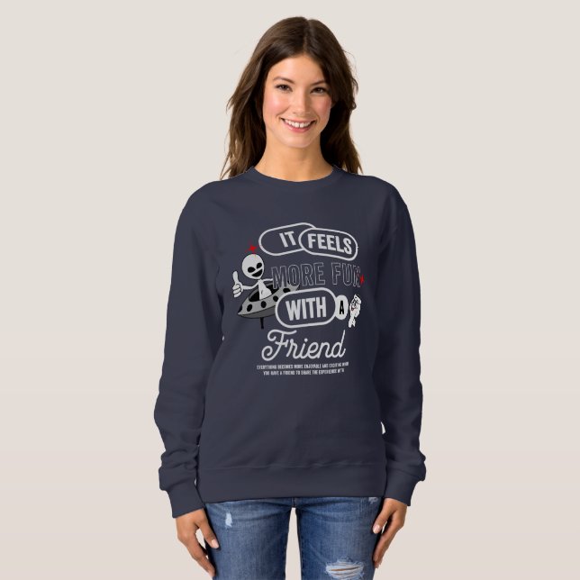 Galactic Friends Space (Light) | Women Sweatshirt (Front Full)