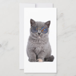Galactic Gaze The Stellar Kitty in Sunglasses Thank You Card
