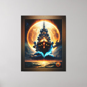 Galactic Ghost Ship Of The Seas by Xzendor7 Canvas Print