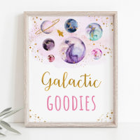 Galactic Goodies Pink Gold Space Birthday