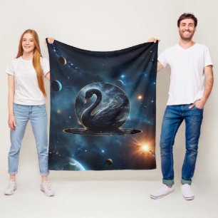 Galactic Grace: The Black Swan. Fleece Blanket
