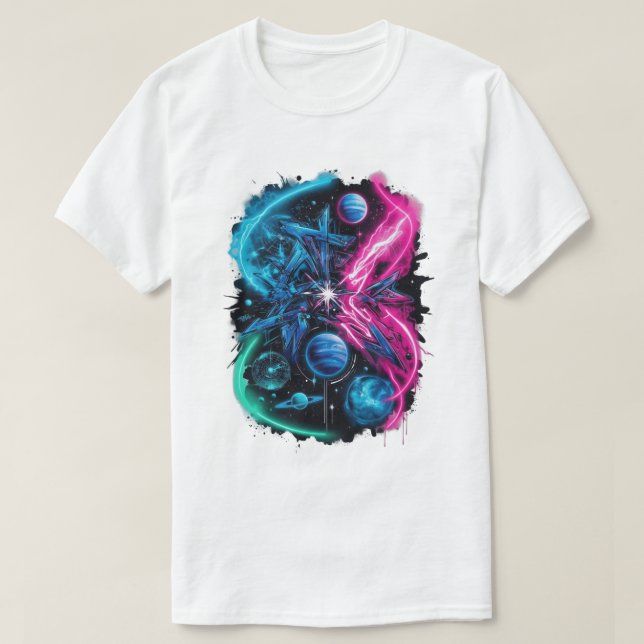 Galactic Graffiti - Street art T-Shirt (Design Front)