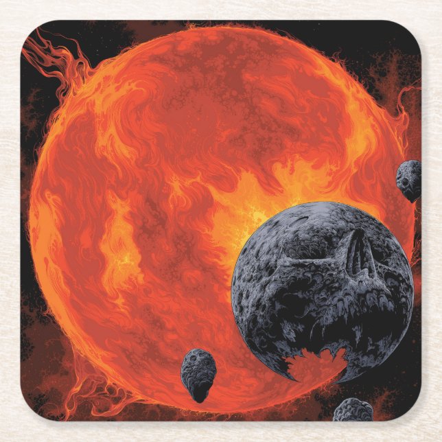 Galactic Graveyard Poster, Macs 2129-1. Square Paper Coaster (Front)