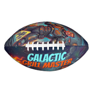 Galactic Grill Master Retro Comic Sci Fi Pop Art Football