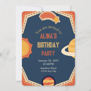 Galactic kid birthday Invitation
