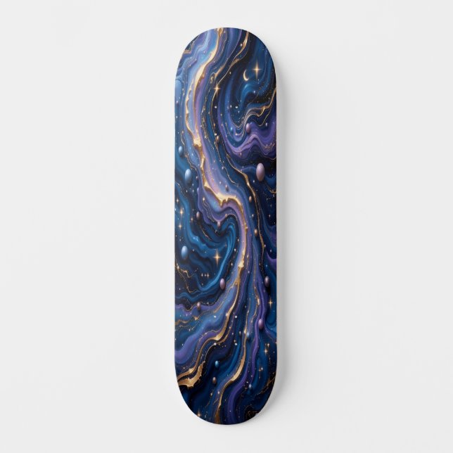 Galactic Marble Flow Edition 3 Skateboard (Front)