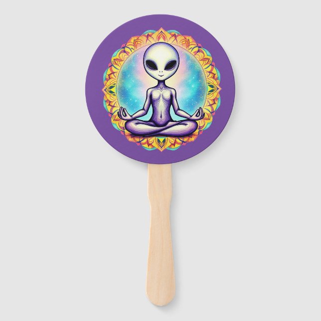 Galactic Meditation Hand Fan (Front)