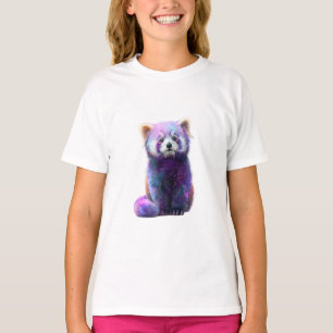 Galactic Nebula Cosmic Red Panda Kids T-Shirt