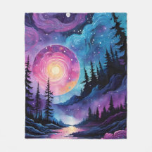 Galactic Nightscape: Enchanted Forest