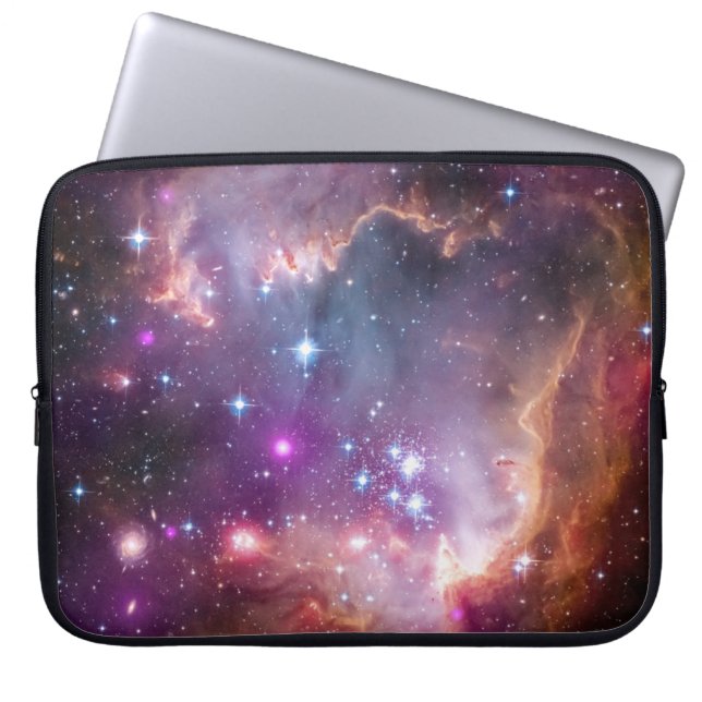 Galactic Outer Space Purple Laptop Sleeve (Front)
