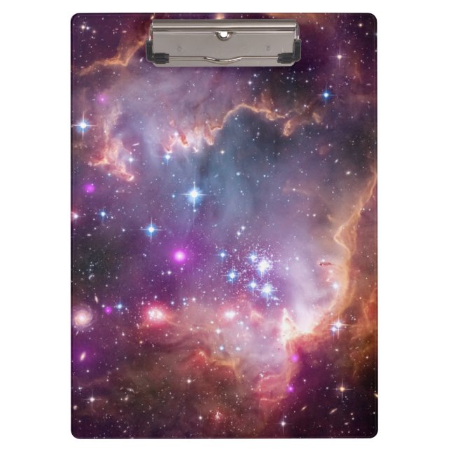 Galactic Outer Space Purple Nebulae Clipboard (Front)
