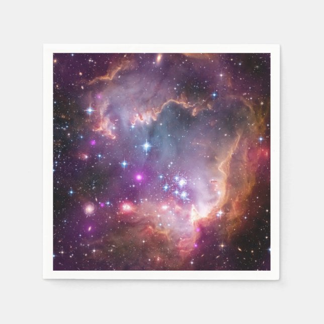 Galactic Outer Space Purple Nebulae Napkin (Front)