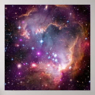 Galactic Outer Space Purple Poster