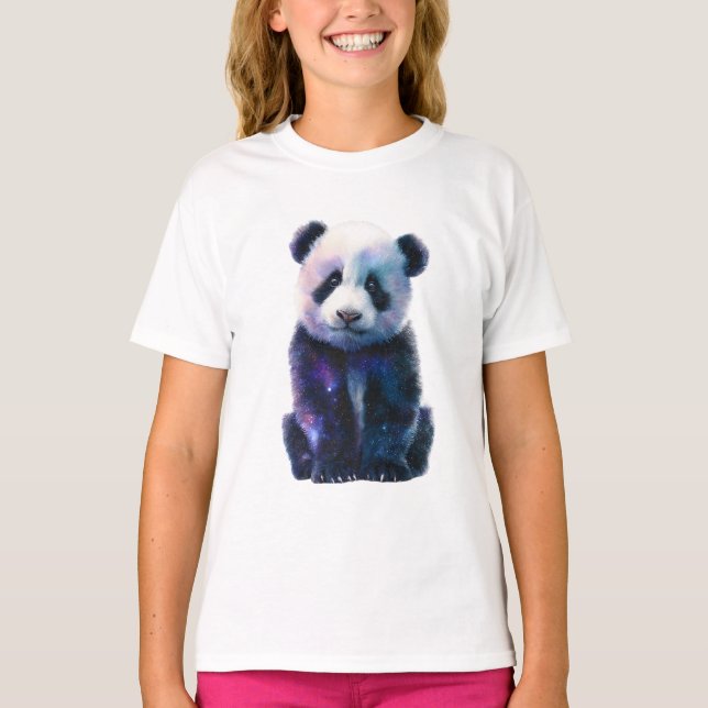 Galactic Panda Space Cub Kids T-Shirt (Front)