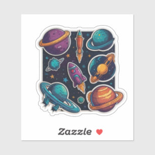 Galactic Planet Collection: Space Sticker Set