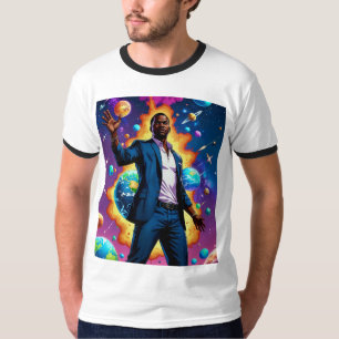 Galactic Power Afro Futurism Cosmic Tshirt
