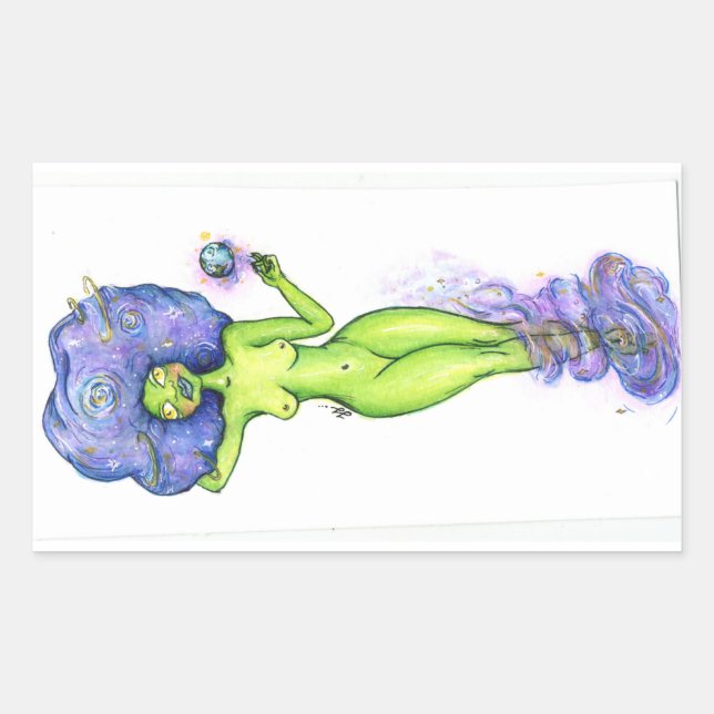 galactic rectangular sticker (Front)