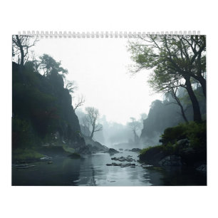 Galactic River Valley Illustration – Starry Reflec Calendar