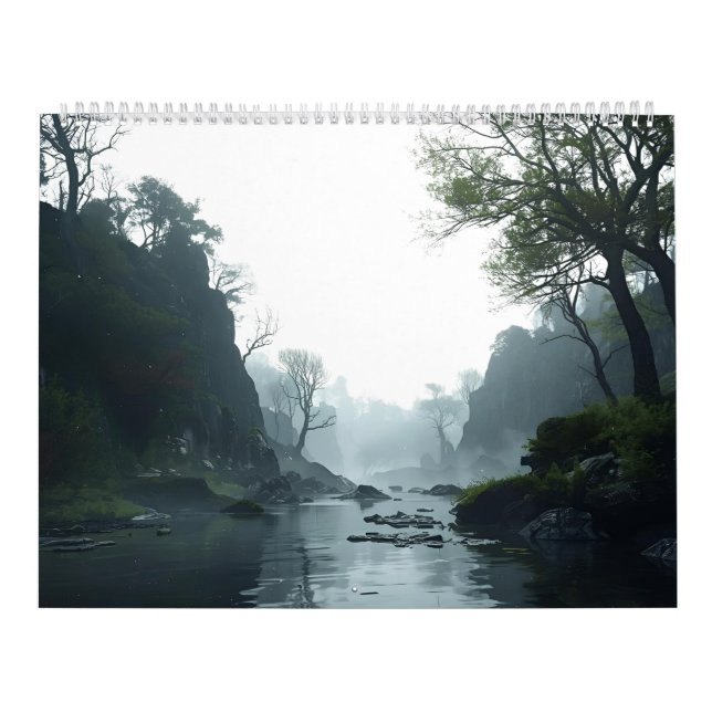 Galactic River Valley Illustration – Starry Reflec Calendar (Cover)