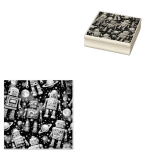 Galactic robot exploration cosmic rubber stamp