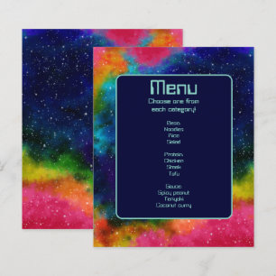 Galactic Sci-Fi Wedding Menu