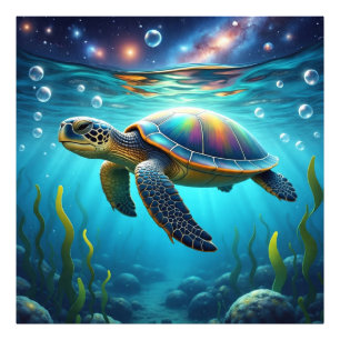 Galactic Sea Turtle Photo Print