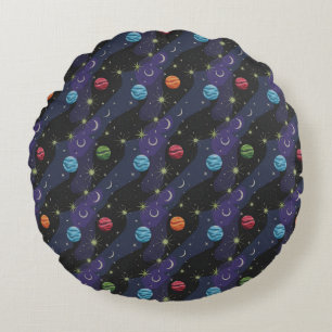 Galactic Sky Round Cushion