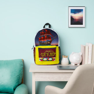 "Galactic Starfleet Crew: Boldly Go Beyond" Printed Backpack