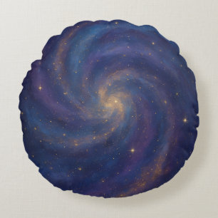 Galactic Swirl Round Cushion