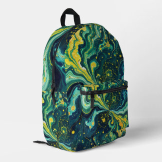 Galactic Swirls in Vivid Colors 1 Printed Backpack