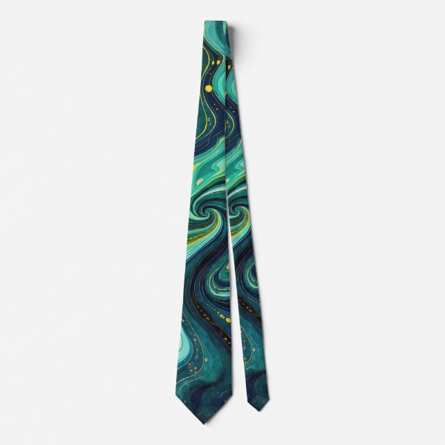 Galactic Swirls in Vivid Colours 2 Tie (Front)