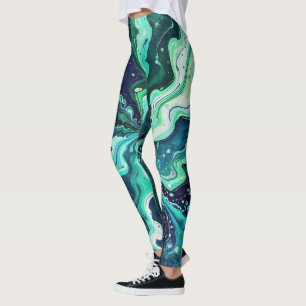 Galactic Swirls in Vivid Colours 3 Leggings