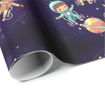 Galactic Wheels Wrapping Paper