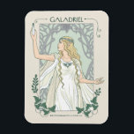 Galadriel Light of Valinor Graphic Magnet<br><div class="desc">Step into the radiant grace of Middle-Earth™ with this exquisite Lord of the Rings™ design inspired by Galadriel™. Illustrated in an elegant, Art Nouveau–inspired style, she stands poised and luminous, holding a phial of the Light of Valinor with serene strength and quiet authority. Flowing golden hair, delicate Elven adornments, and...</div>