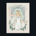 Galadriel Light of Valinor Graphic Postcard<br><div class="desc">Step into the radiant grace of Middle-Earth™ with this exquisite Lord of the Rings™ design inspired by Galadriel™. Illustrated in an elegant, Art Nouveau–inspired style, she stands poised and luminous, holding a phial of the Light of Valinor with serene strength and quiet authority. Flowing golden hair, delicate Elven adornments, and...</div>