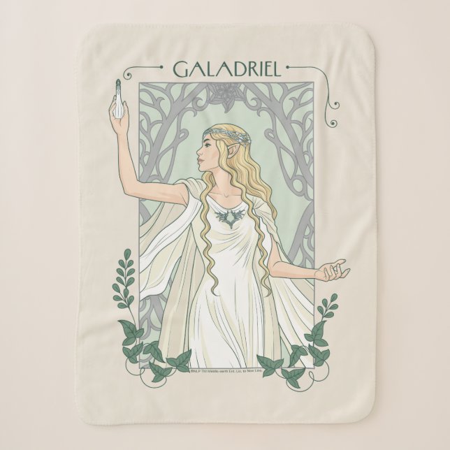 Galadriel Light of Valinor Graphic Sherpa Blanket (Front)
