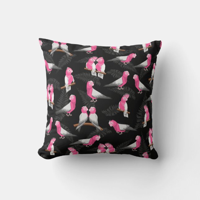 Galah Australian Bird Pattern Cushion (Front)