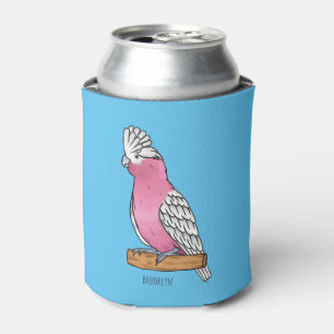 Galah bird cartoon illustration can cooler