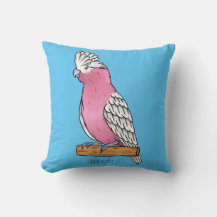 Galah bird cartoon illustration cushion