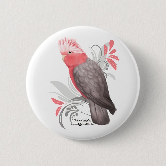 Galah Cockatoo 6 Cm Round Badge (Front)