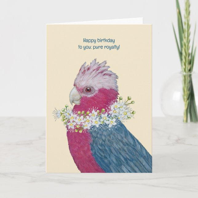Galah cockatoo Folded Greeting Card (Front)